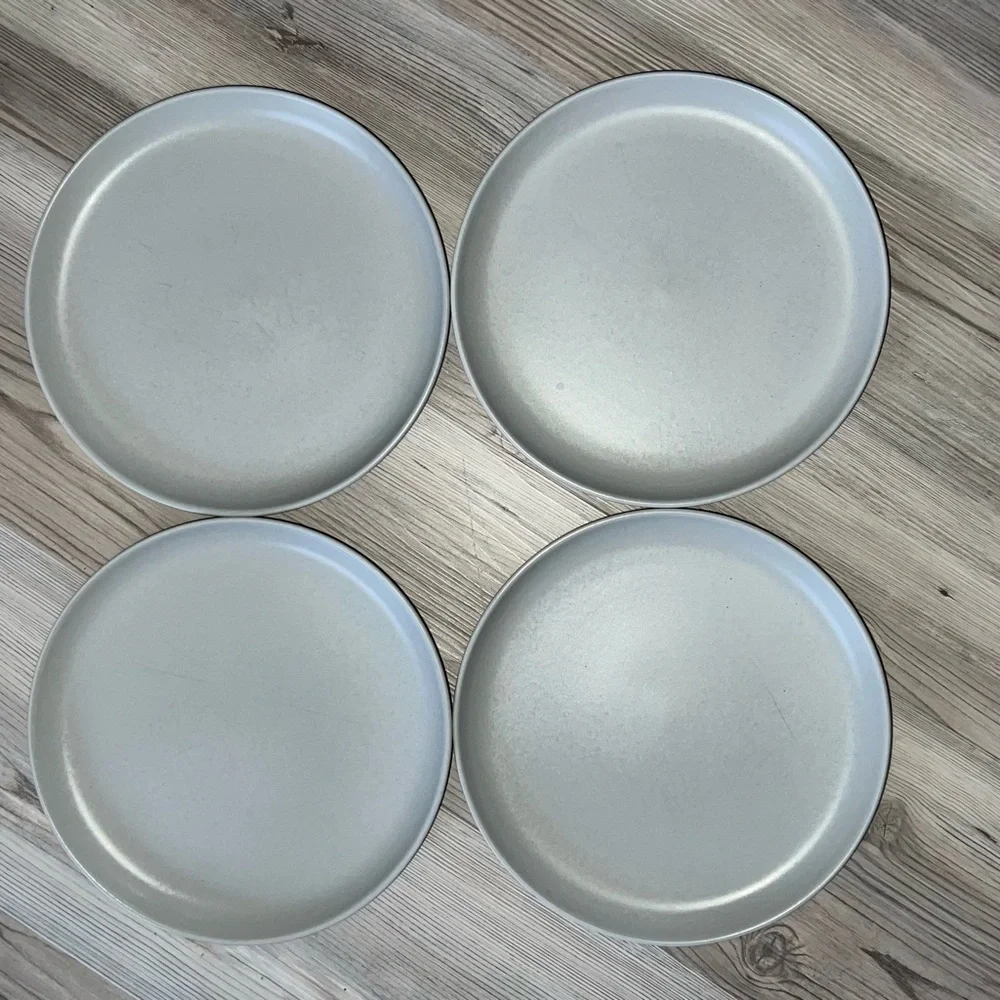 West Elm Salad Plate Set Of 4 Charleston Blueish Gray 8.25”